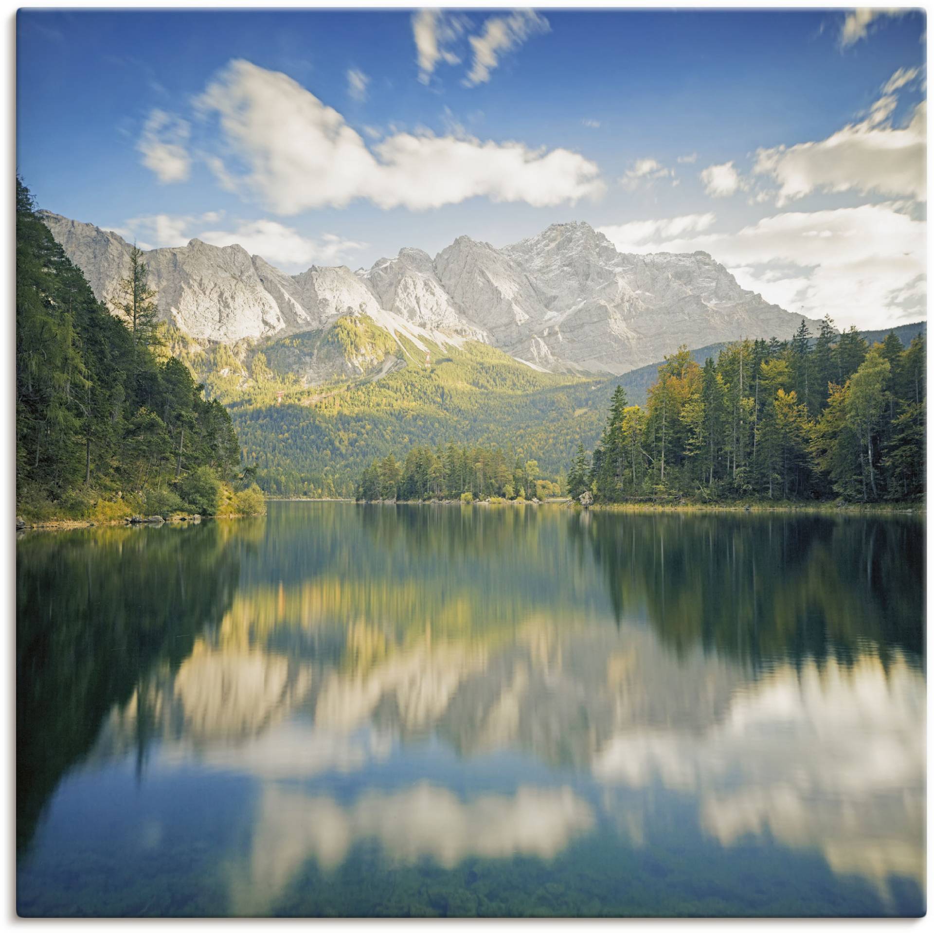 Artland Wandbild »Zugspitze mit Eibsee«, Berge & Alpenbilder, (1 St.) von Artland