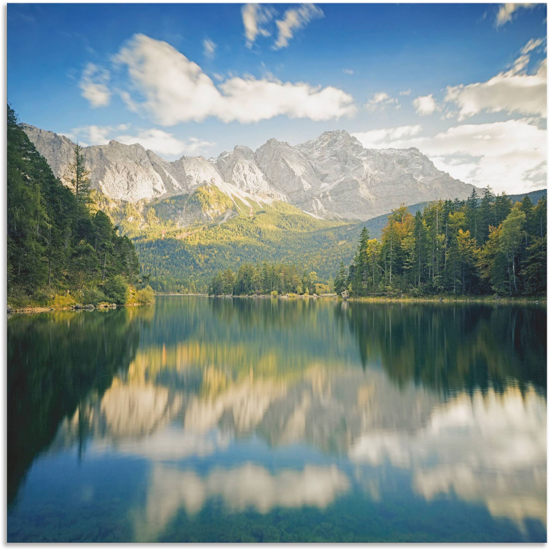 Artland Wandbild »Zugspitze mit Eibsee«, Berge & Alpenbilder, (1 St.) von Artland