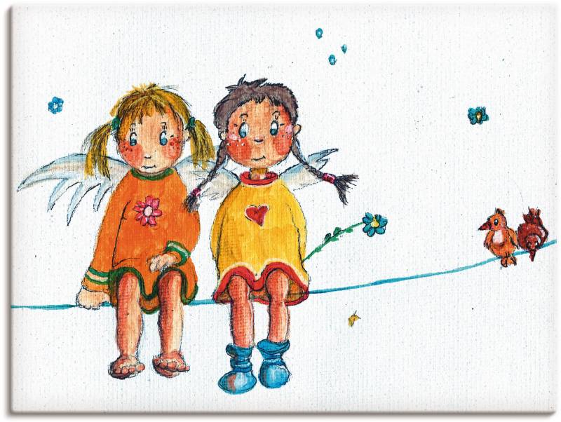 Artland Wandbild »Zwei Engelchen sitzen auf Wäscheleine«, Kinder, (1 St.) von Artland