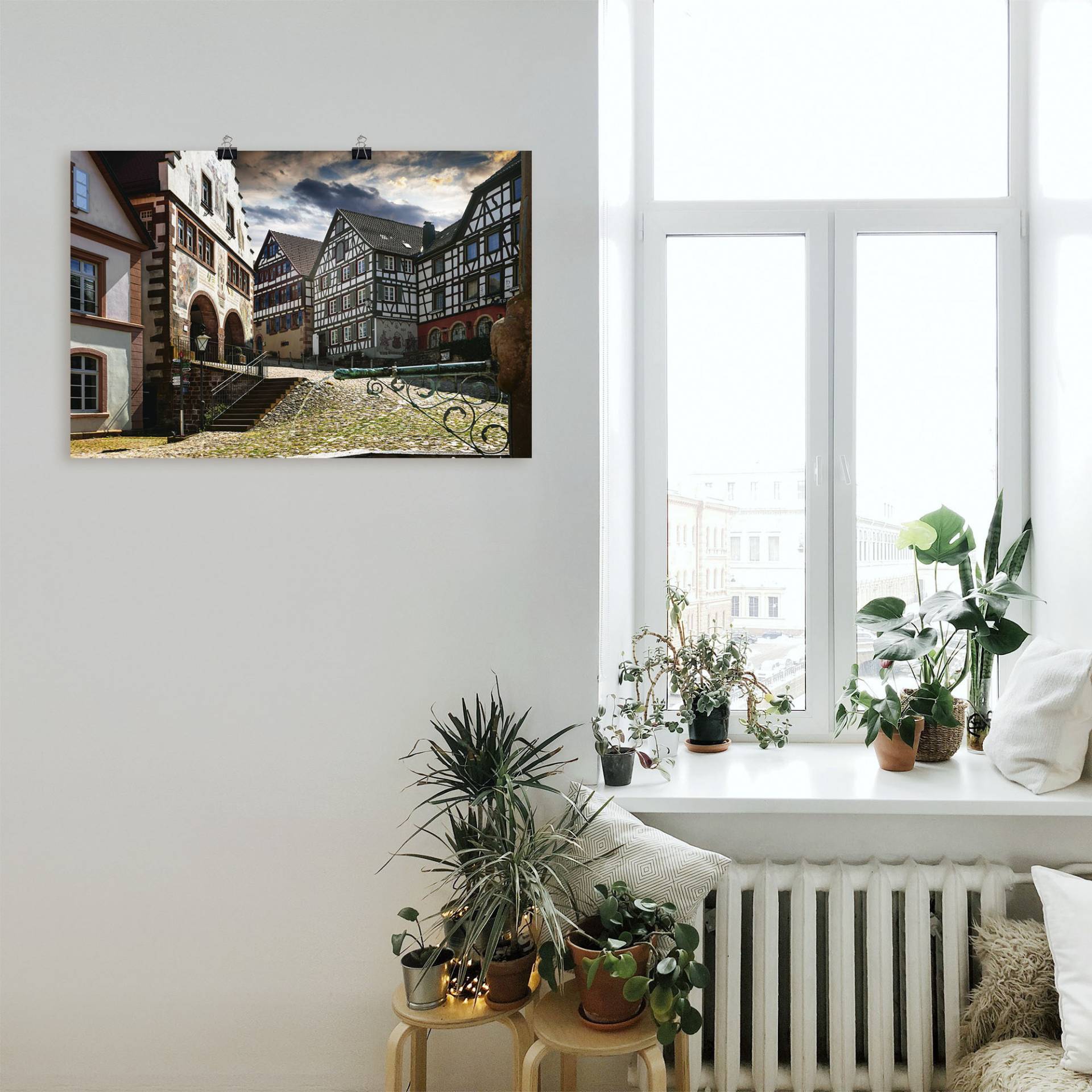 Artland Poster »alter Marktplatz Schiltach Schwarzwald«, Gebäude, (1 St.), als Alubild, Leinwandbild, Wandaufkleber oder Poster in versch. Grössen von Artland