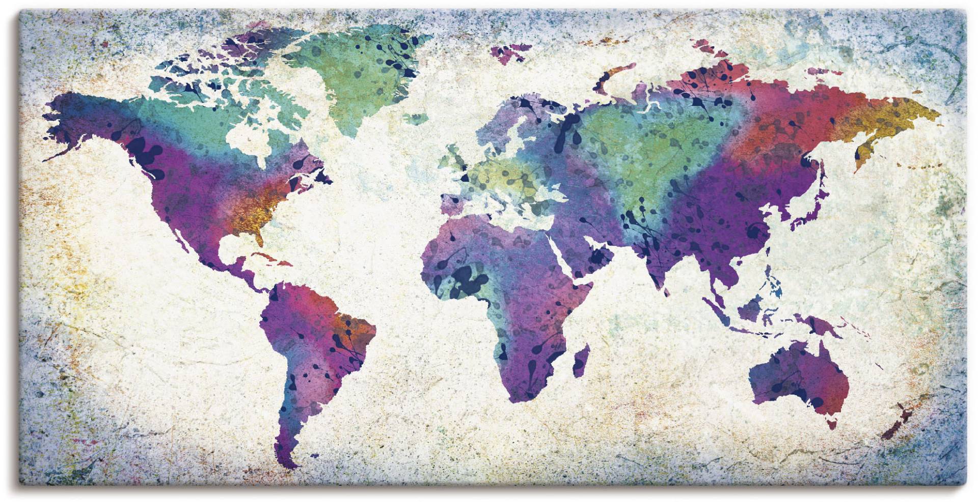 Artland Wandbild »bunte Weltkarte«, Land- & Weltkarten, (1 St.) von Artland