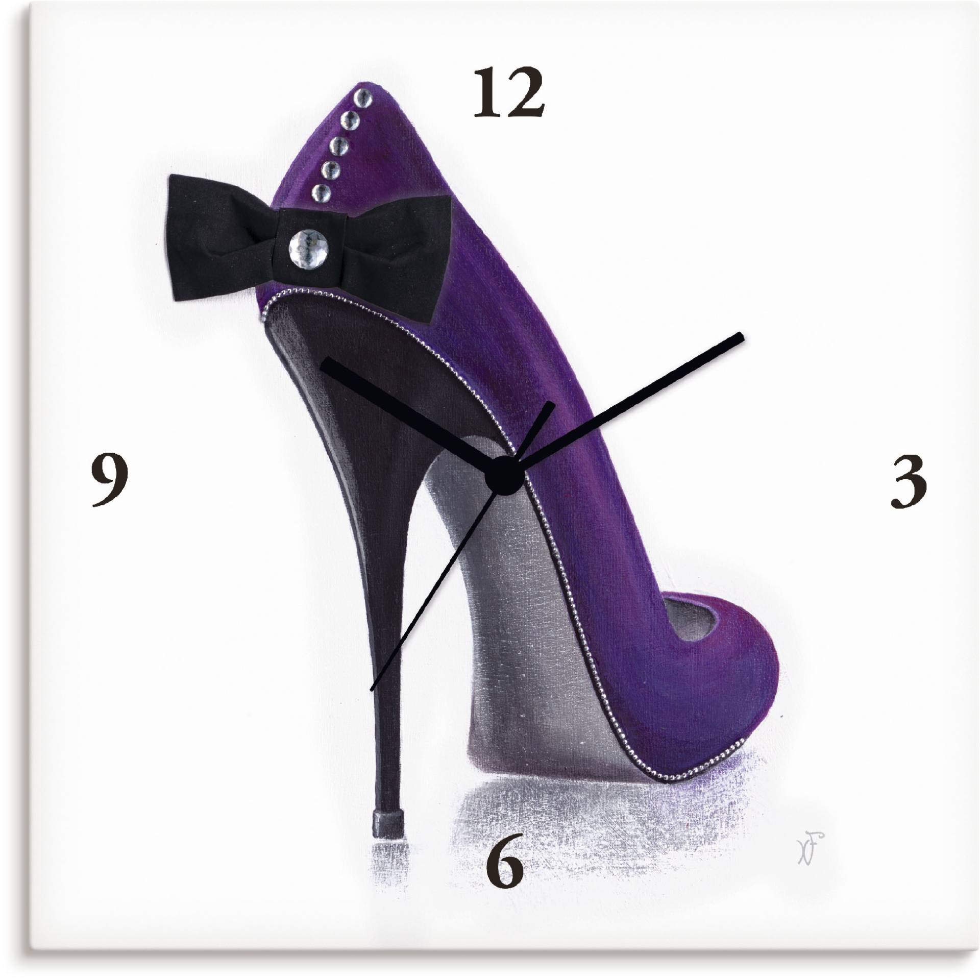 Artland Wanduhr »Damenschuh - Violettes Modell« von Artland