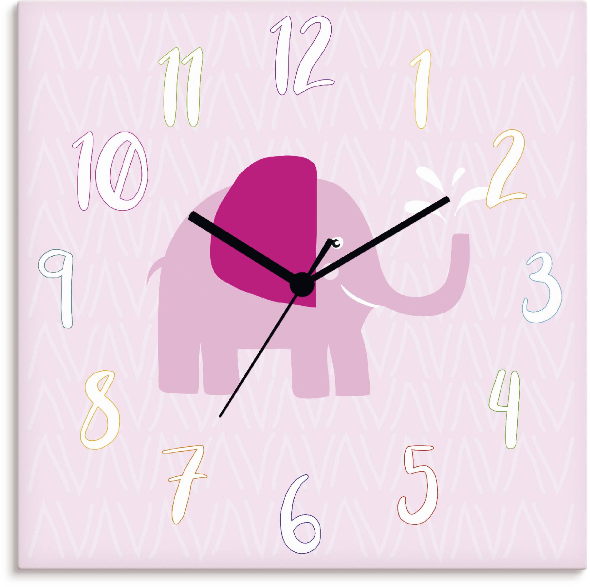 Artland Wanduhr »Elefant auf rosa« von Artland