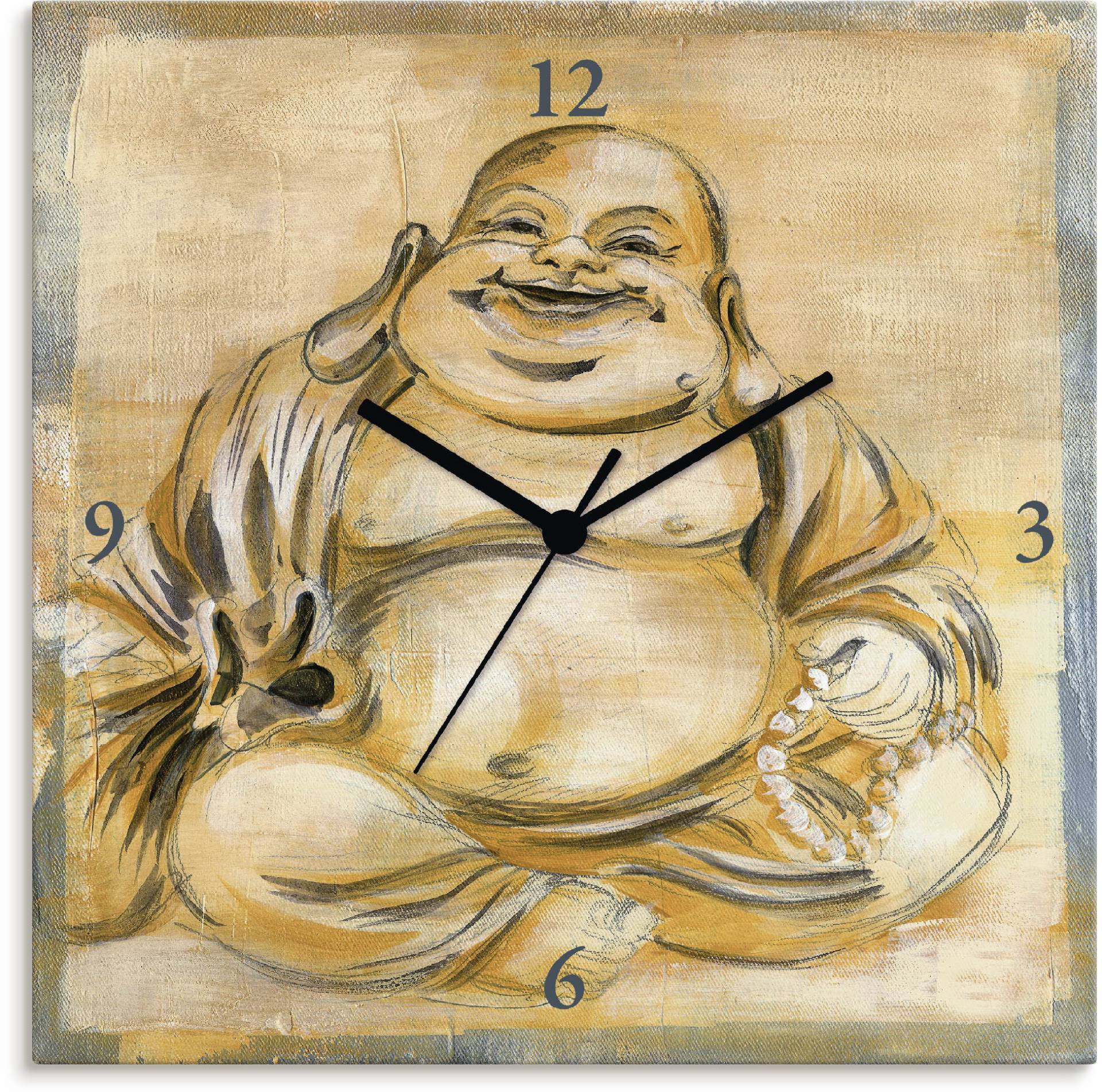 Artland Wanduhr »Fröhlicher Buddha I« von Artland