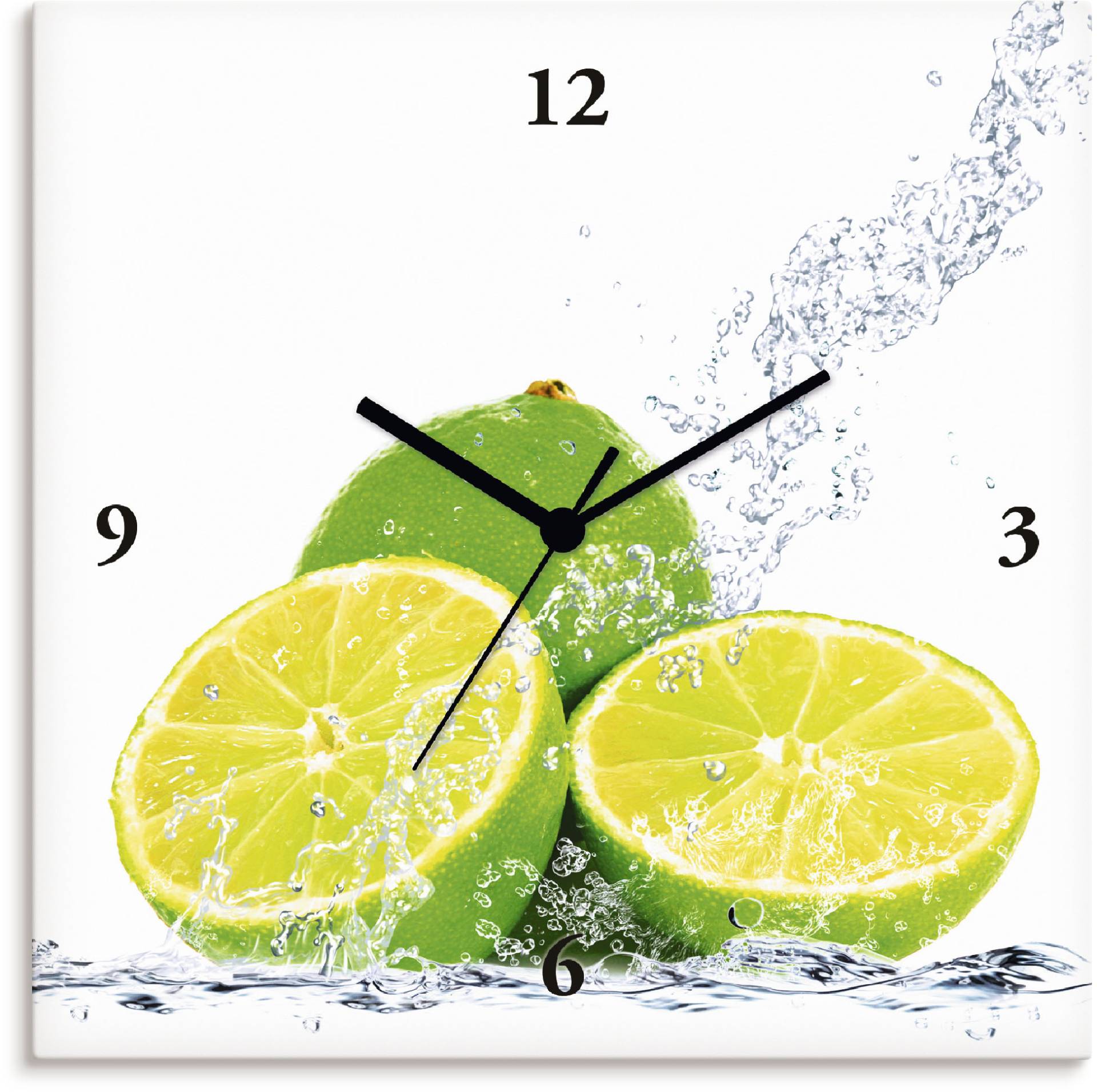 Artland Wanduhr »Limette mit Spritzwasser« von Artland