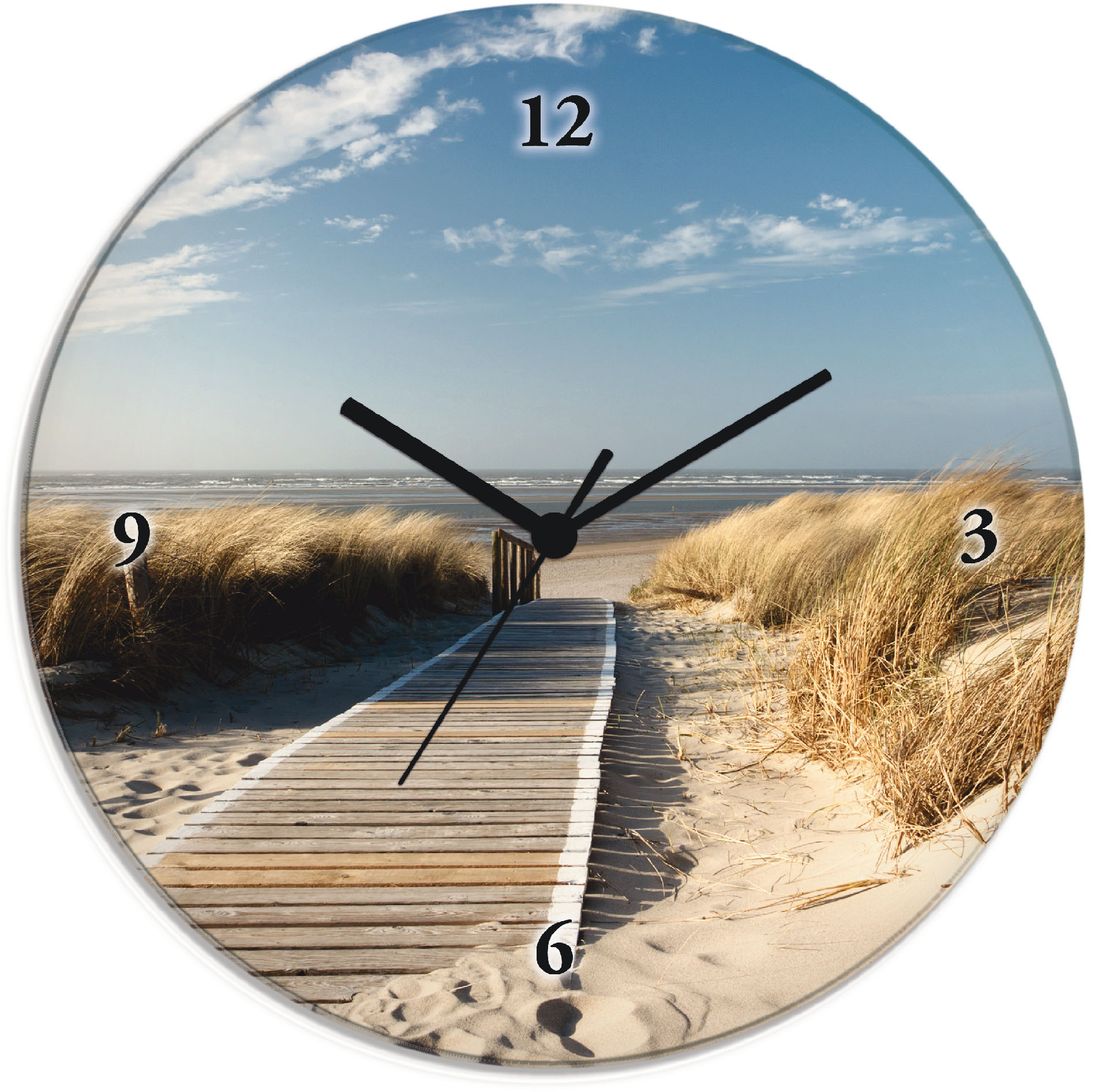 Artland Wanduhr »Nordseestrand auf Langeoog - Steg« von Artland