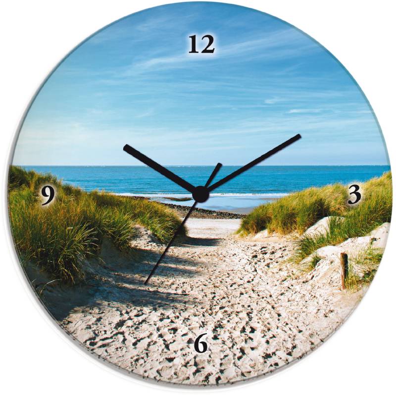 Artland Wanduhr »Strand mit Sanddünen und Weg zur See« von Artland