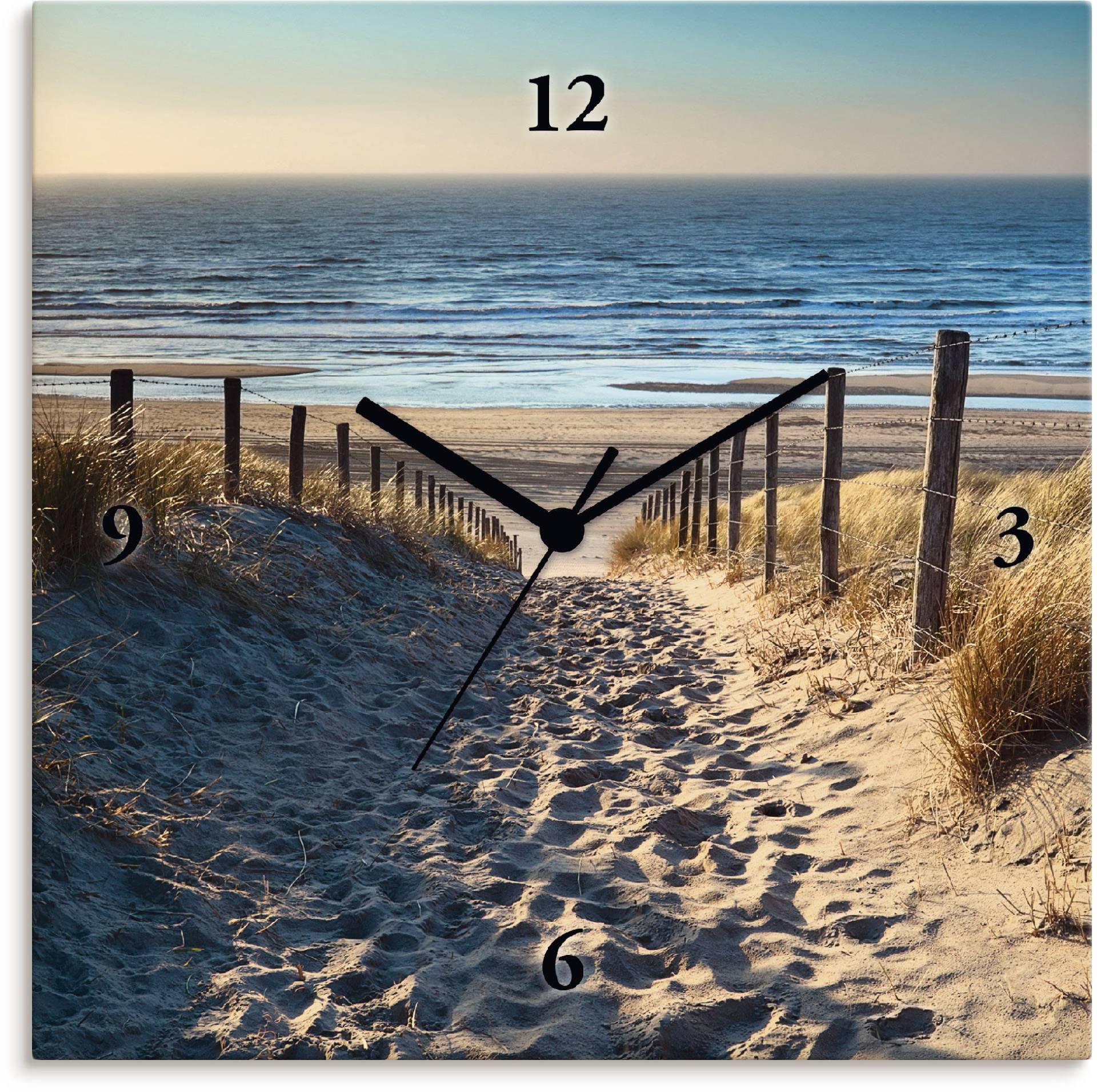 Artland Wanduhr »Weg zum Nordseestrand Sonnenuntergang« von Artland