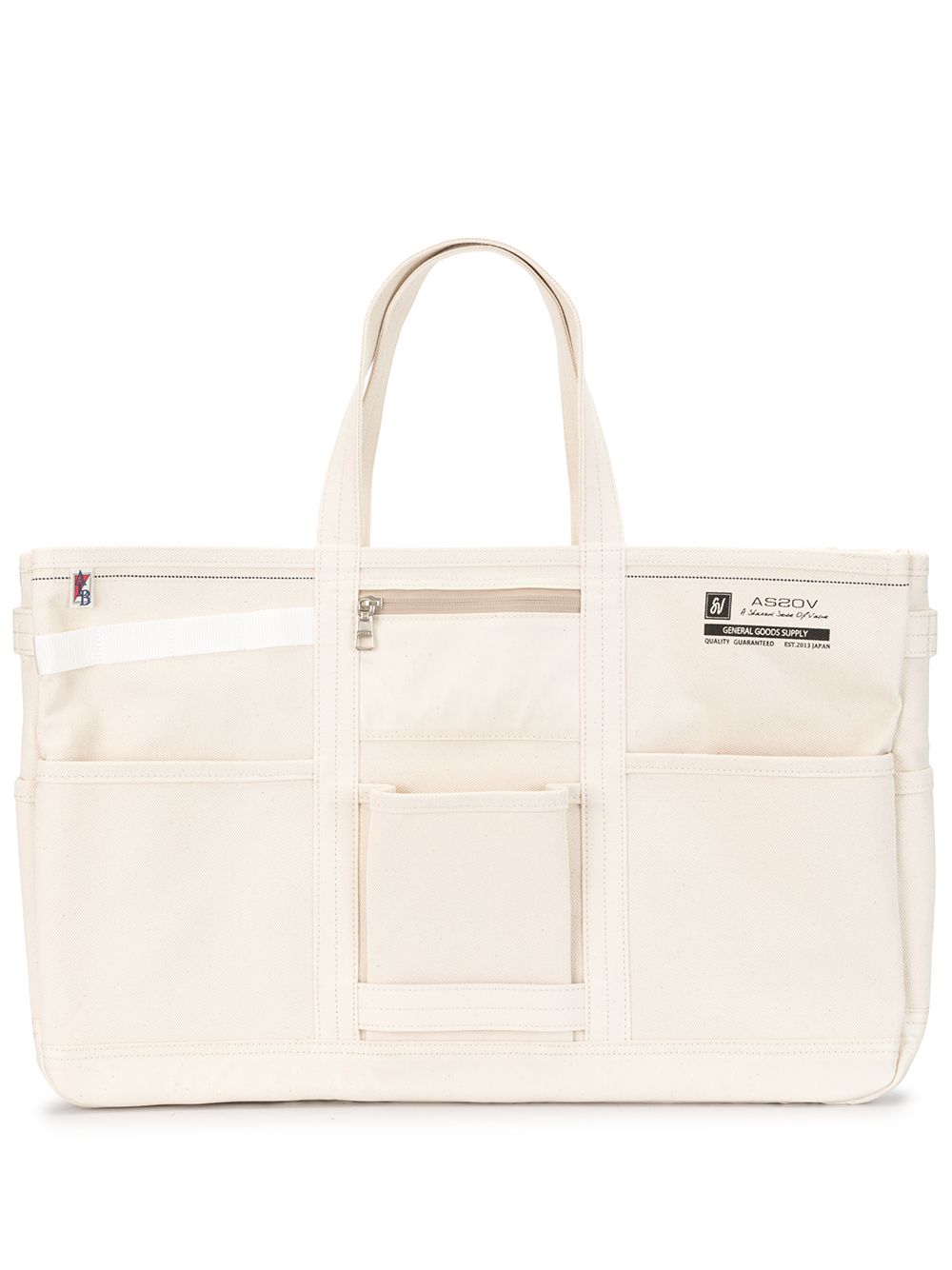 As2ov Alberton canvas tote bag - Neutrals von As2ov