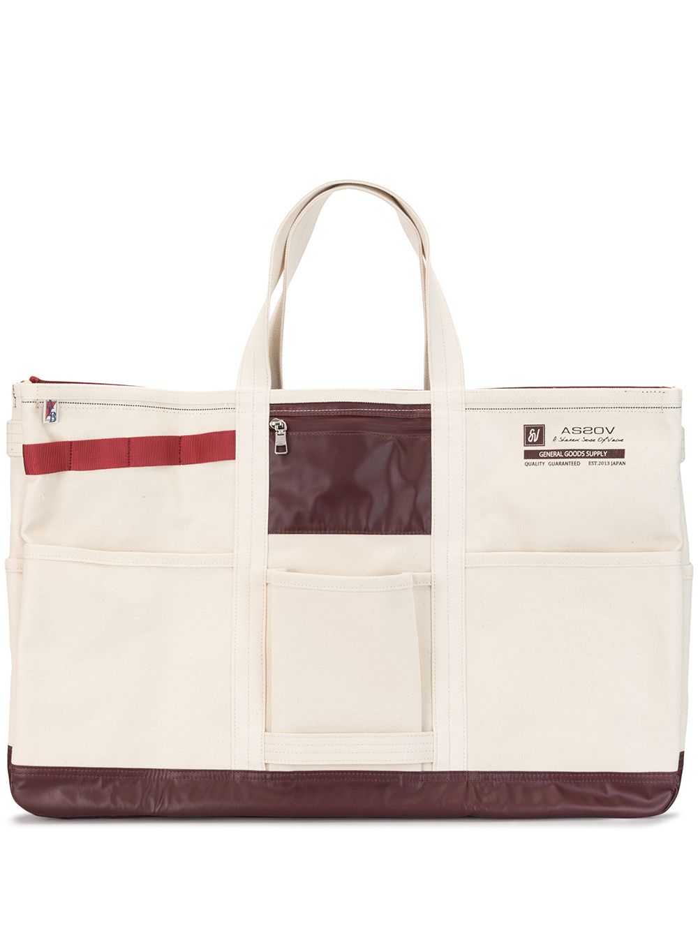 As2ov Alberton canvas tote bag - White von As2ov