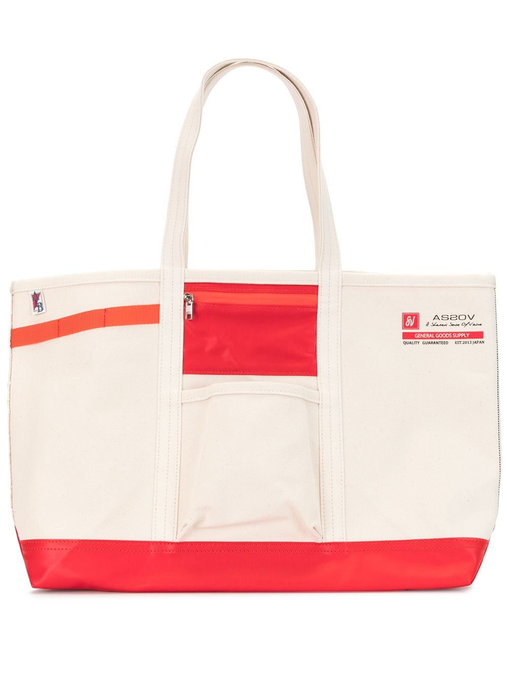 As2ov Alberton canvas tote bag - White von As2ov