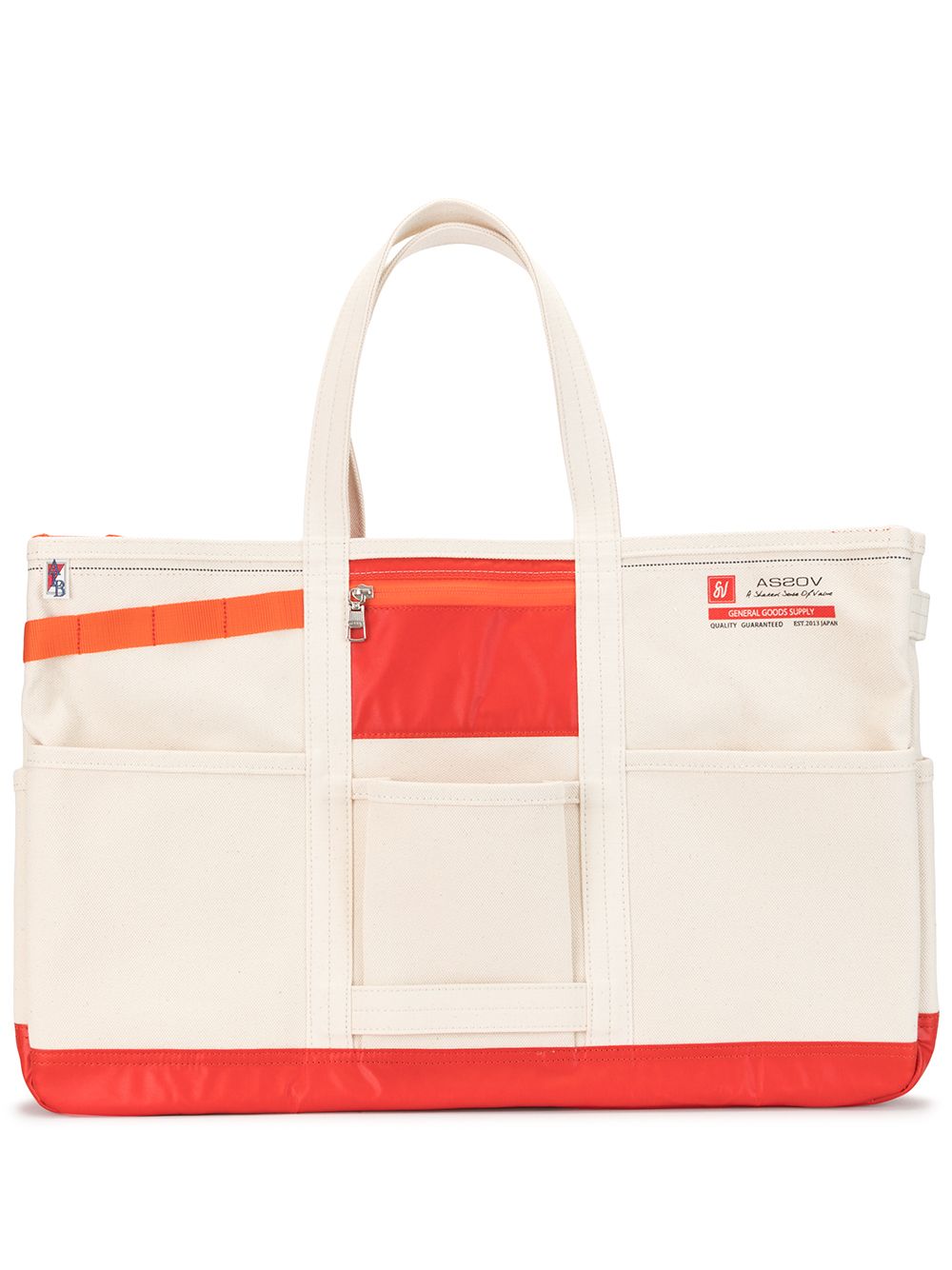 As2ov Alberton canvas tote bag - White von As2ov