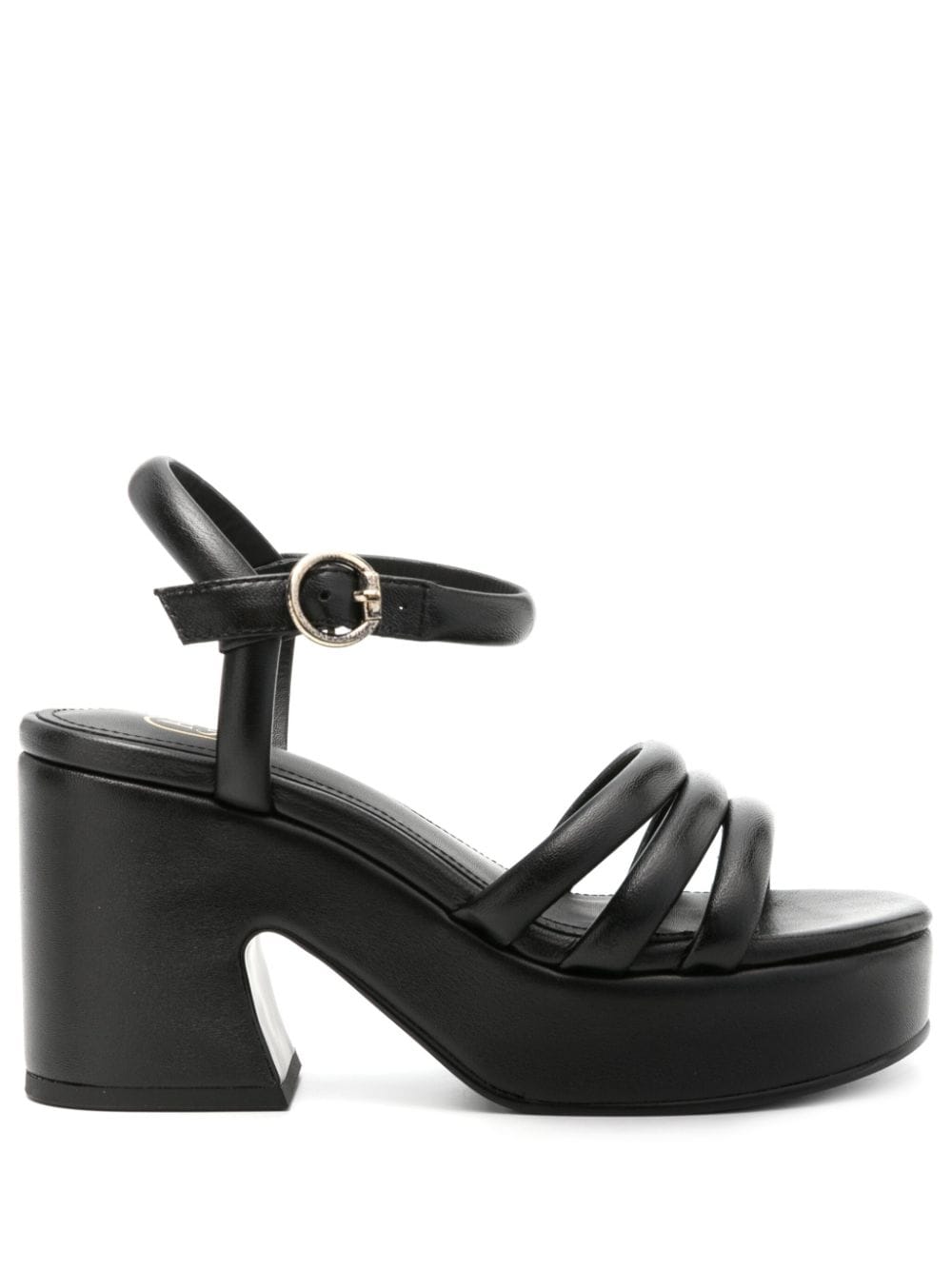 Ash 10mm platform leather sandals - Black von Ash