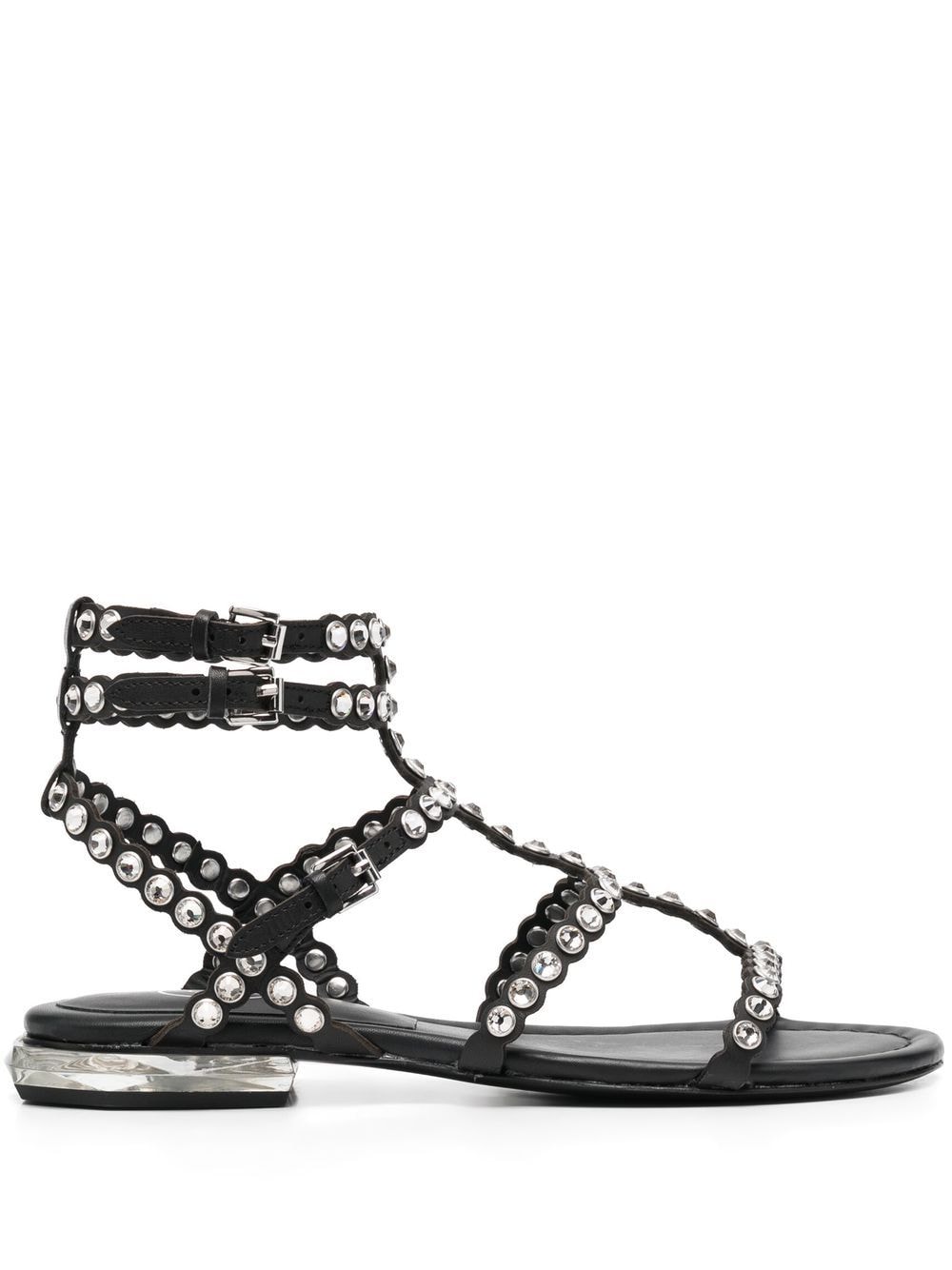 Ash Sasha crystal-embellished sandals - Black von Ash