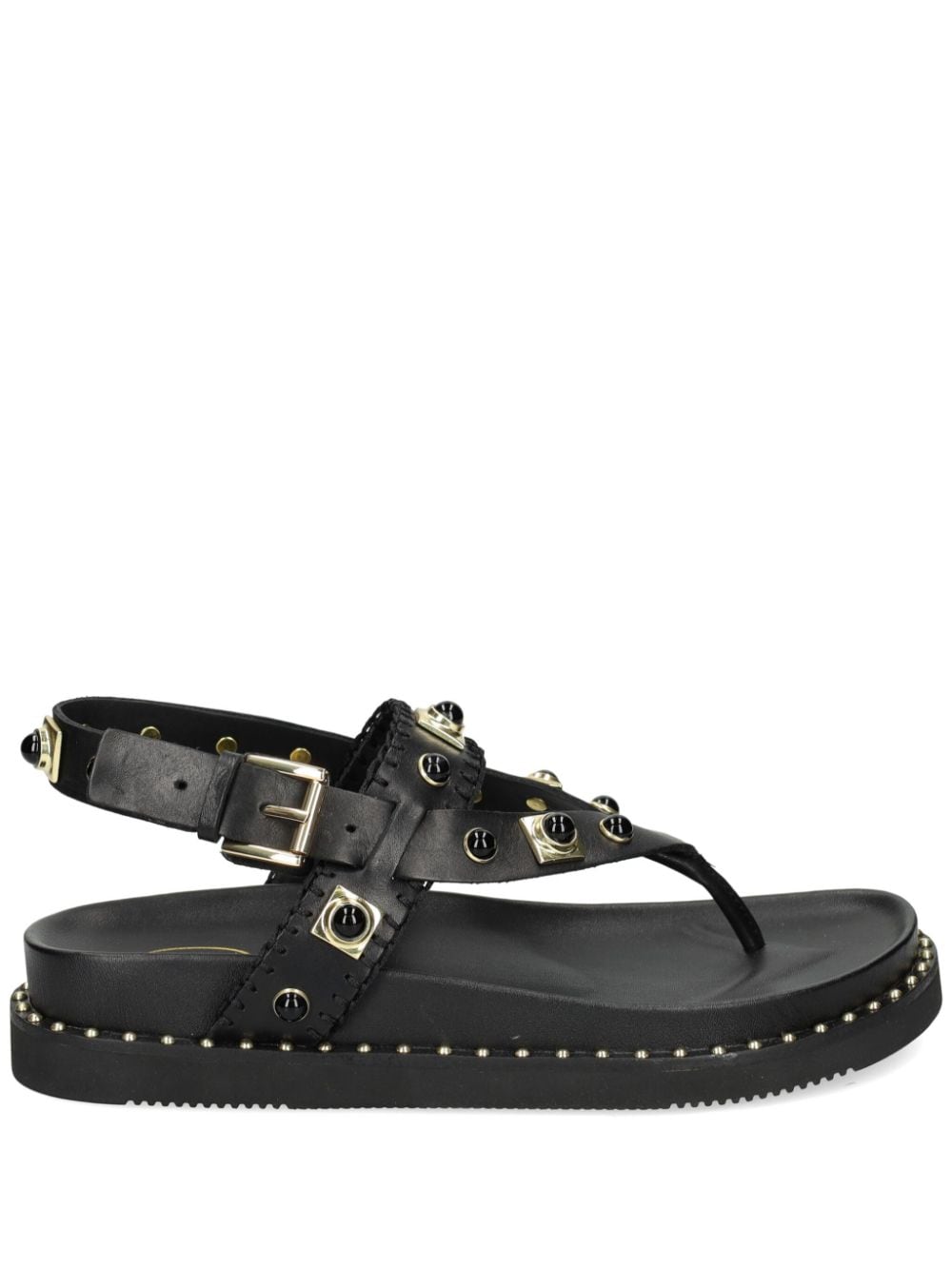 Ash Uteca stud-embellished leather sandals - Black von Ash