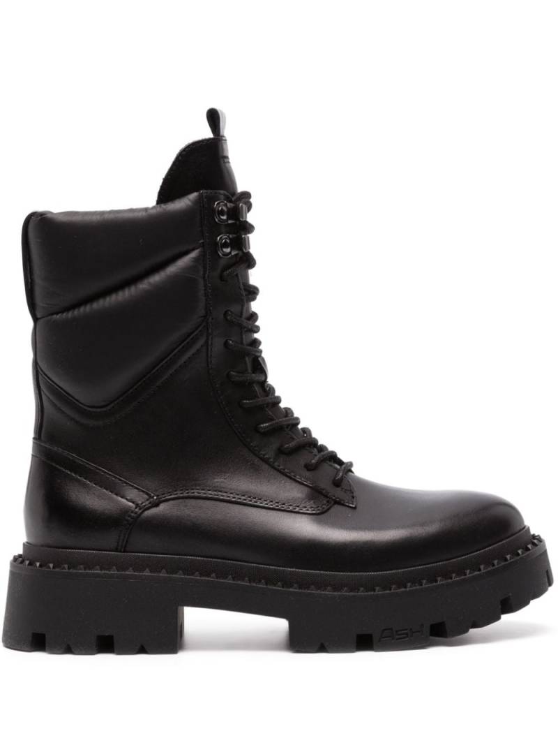 Ash lace-up combat leather boots - Black von Ash