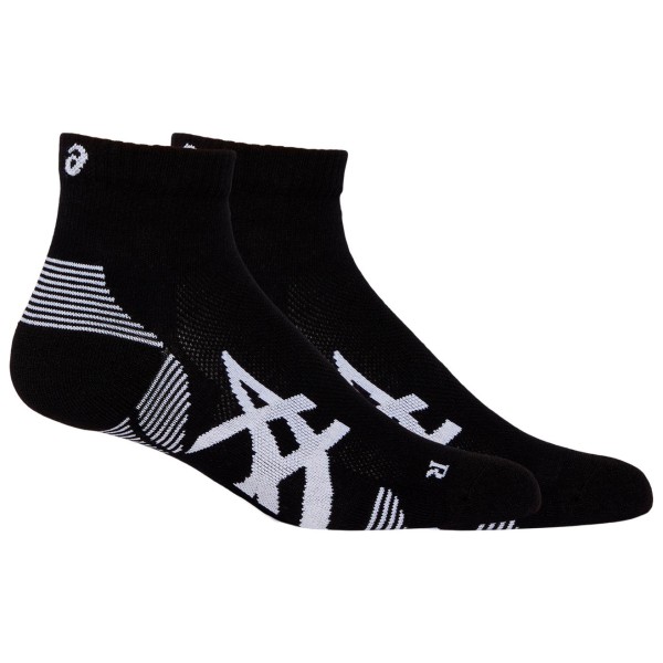 Asics - 2-Pack Cushion Run Quarter Sock - Laufsocken Gr IV schwarz von Asics