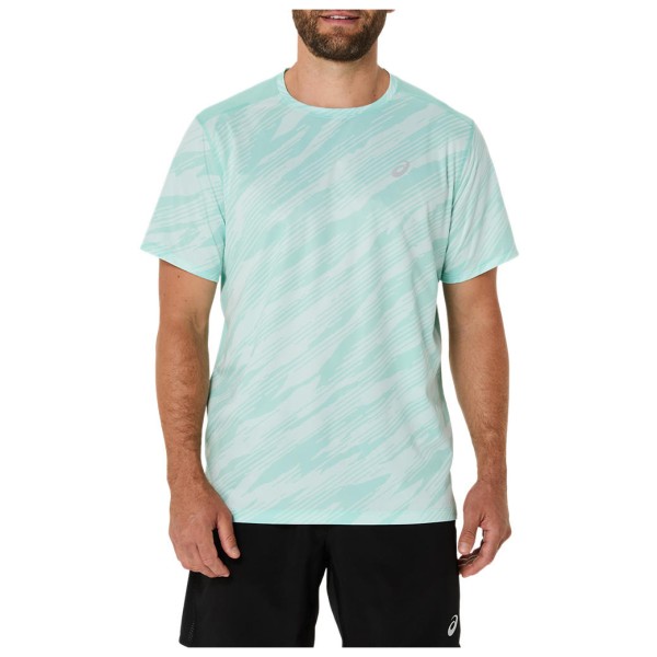 Asics - Core All Over Print S/S Top - Laufshirt Gr L;M;S;XL;XXL grau;schwarz von Asics
