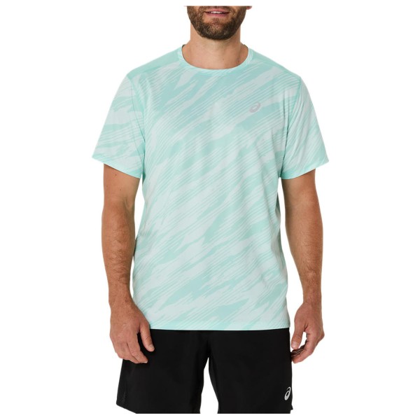 Asics - Core All Over Print S/S Top - Laufshirt Gr XXL grau von Asics