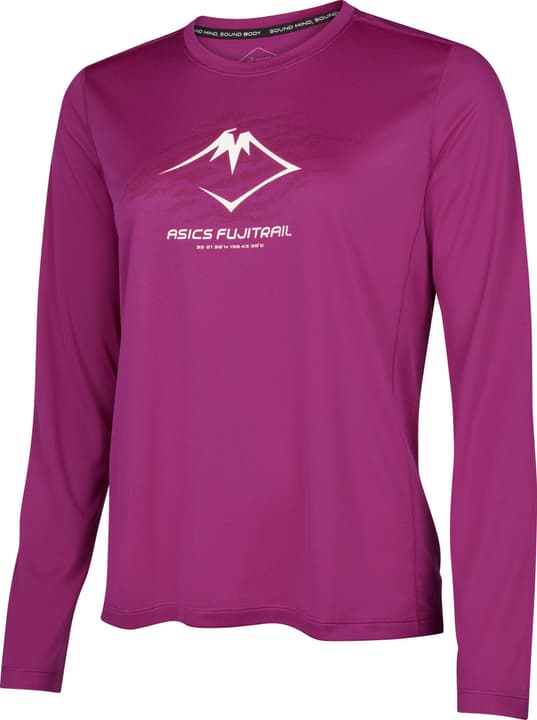 Asics W Fujitrail Logo LS Top Langarmshirt fuchsia von Asics