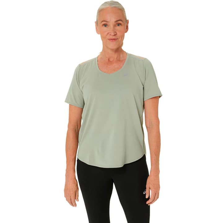 Asics W Road V-Neck SS Top T-Shirt khaki von Asics