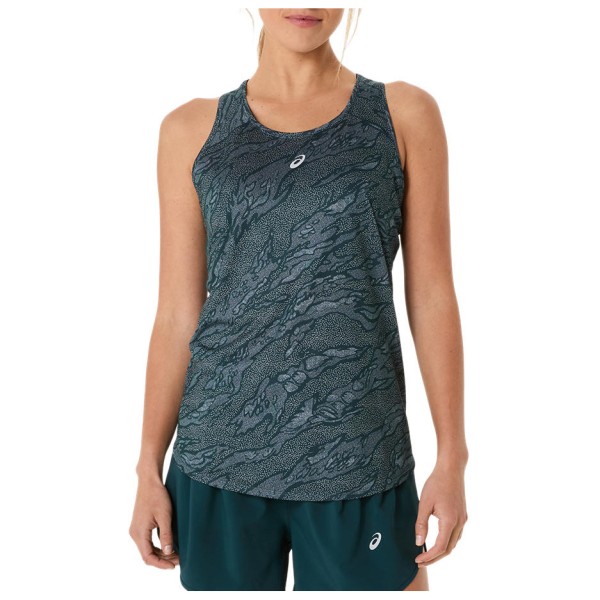 Asics - Women's Road All Over Print Tank - Tank Top Gr L blau von Asics