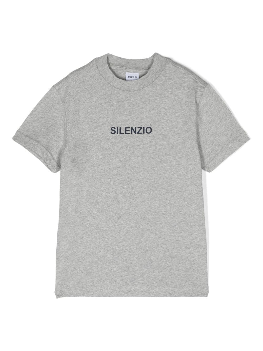 Aspesi Kids Silenzio mélange-effect cotton T-shirt - Grey von Aspesi Kids