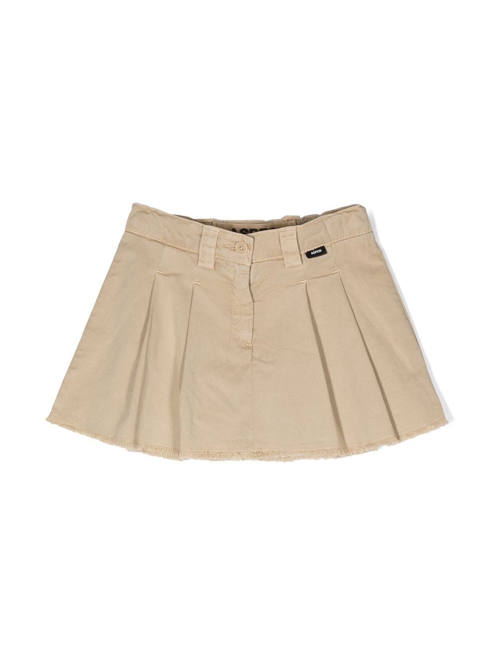 Aspesi Kids box-pleated short skirt - Neutrals von Aspesi Kids