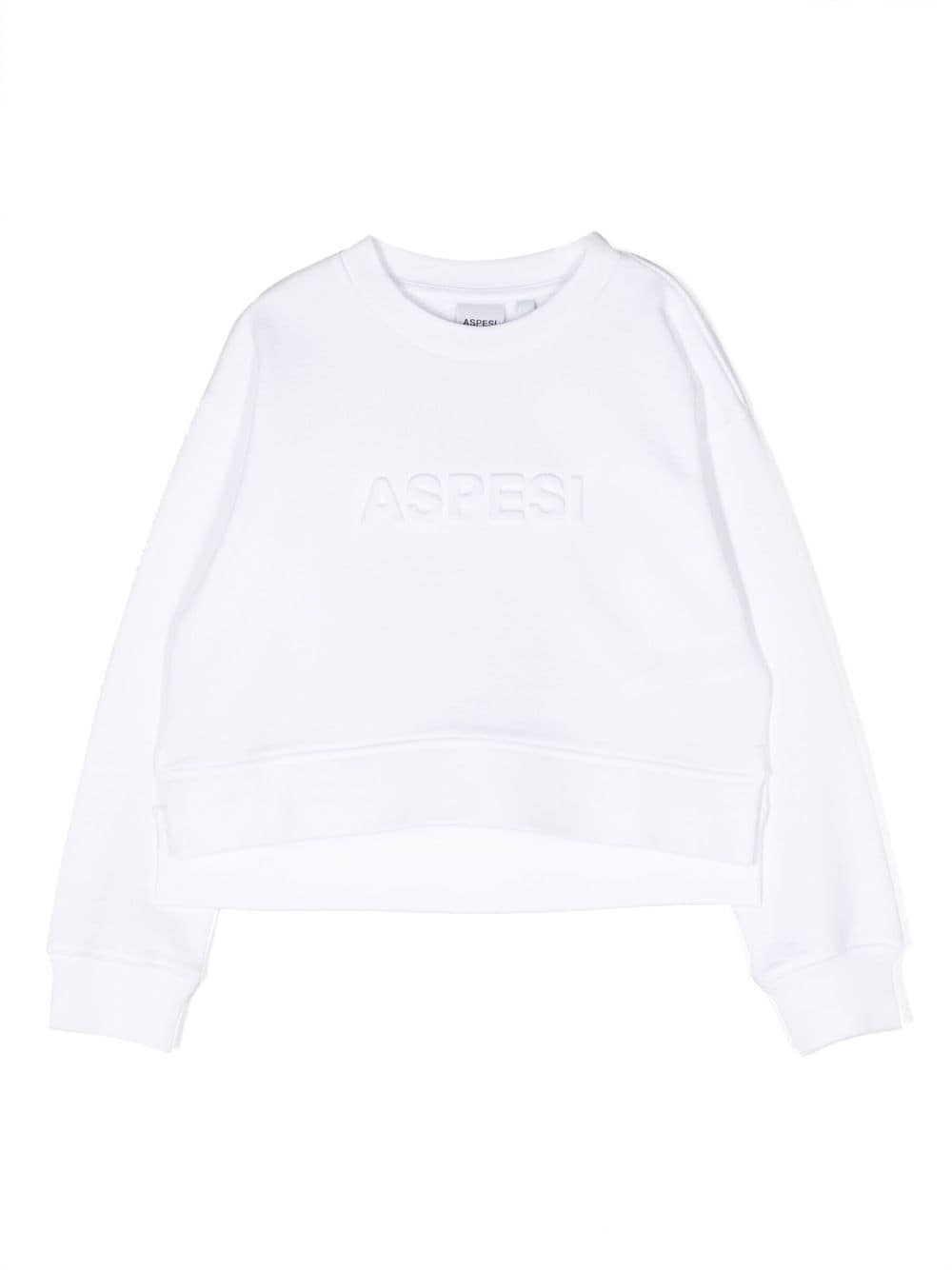 Aspesi Kids embossed-logo cotton T-shirt - White von Aspesi Kids