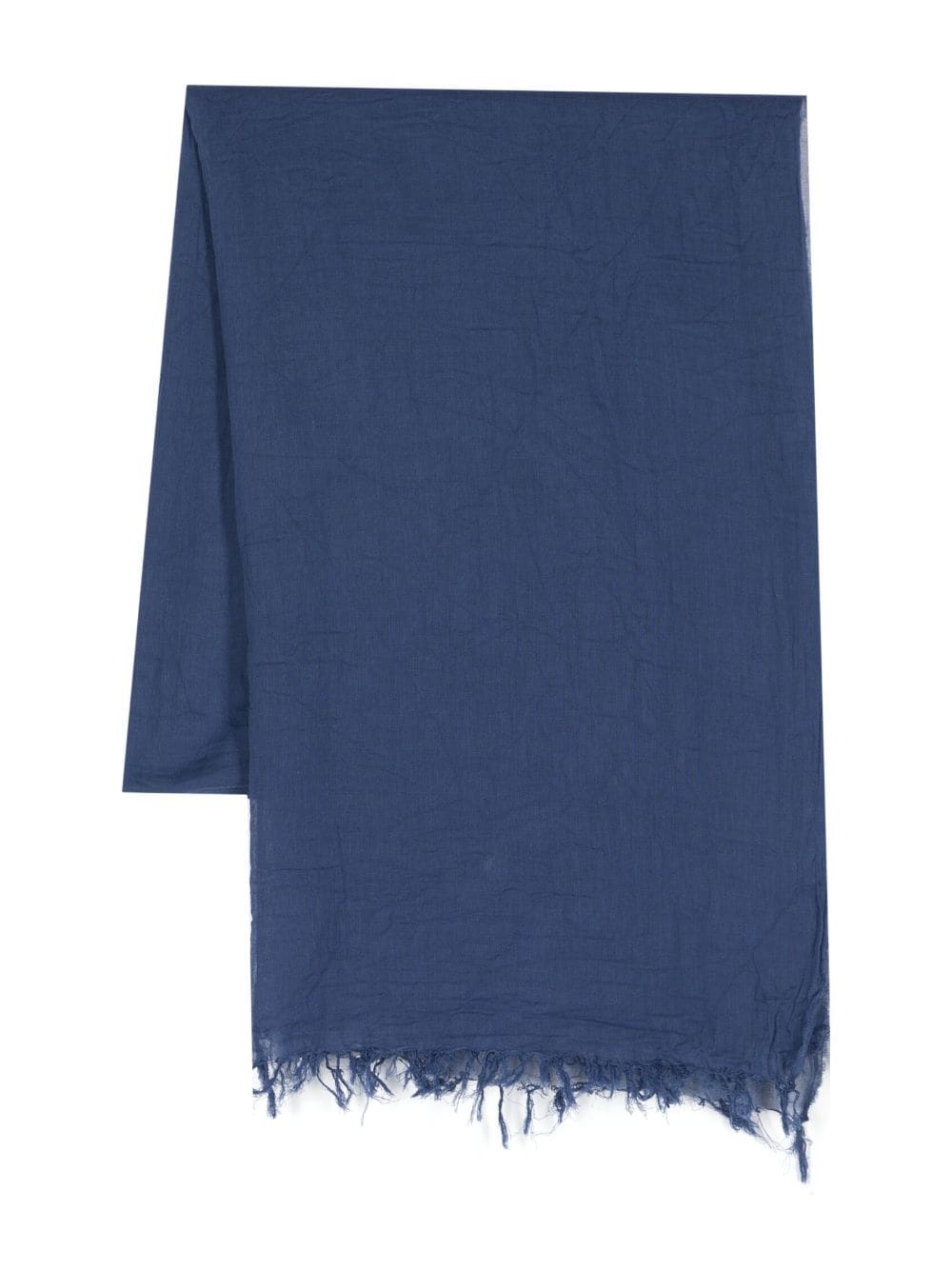 Aspesi Kids frayed hem cotton scarf - Blue von Aspesi Kids