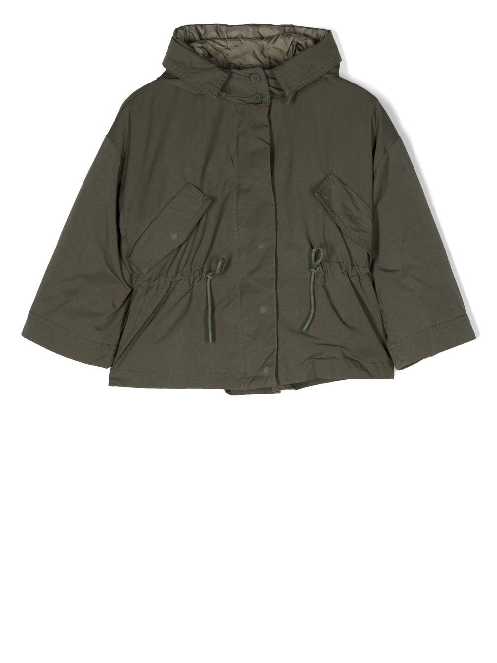Aspesi Kids hooded flap-pockets rain coat - Green von Aspesi Kids