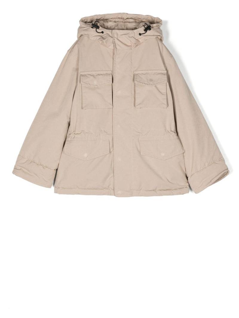 Aspesi Kids hooded parka coat - Neutrals von Aspesi Kids