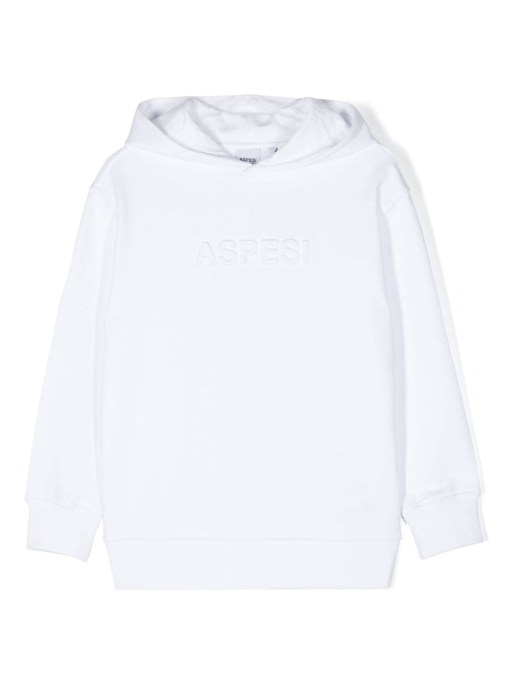 Aspesi Kids logo-embossed cotton hoodie - White von Aspesi Kids