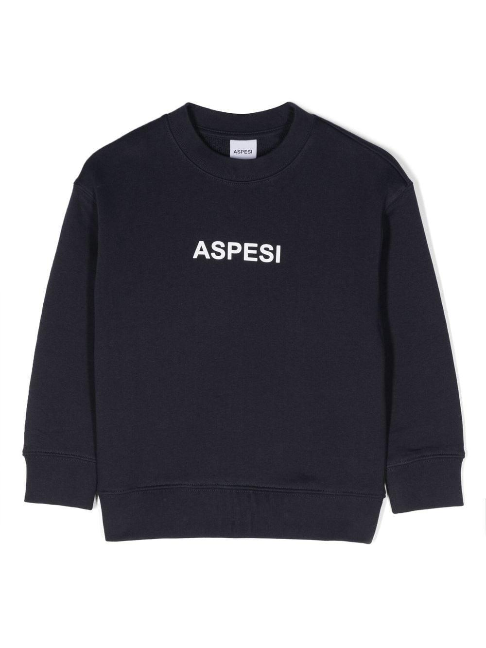 Aspesi Kids logo-print cotton sweatshirt - Blue von Aspesi Kids