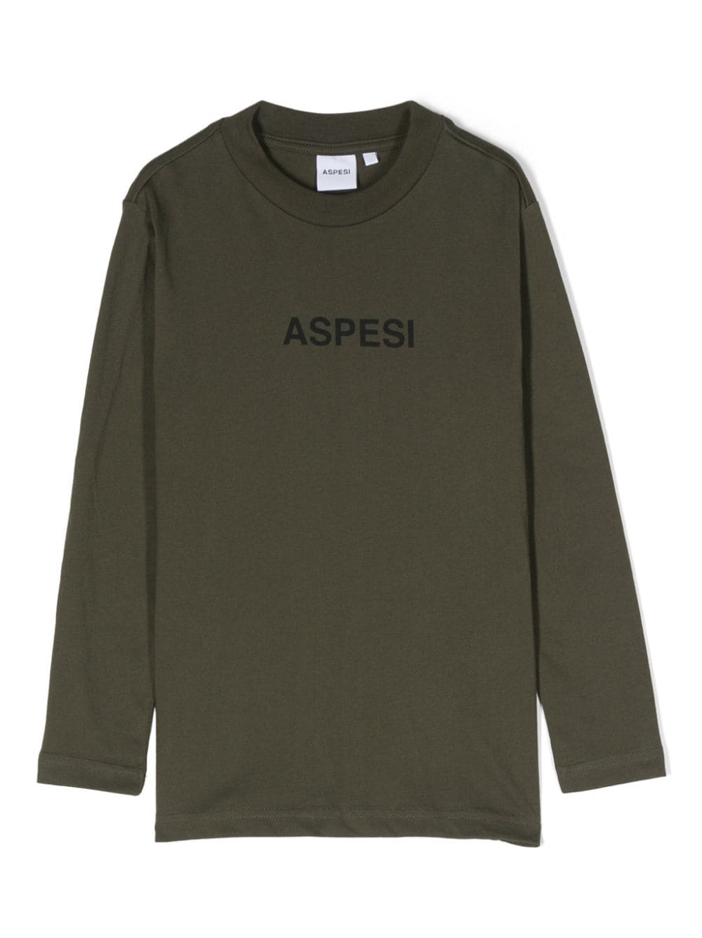 Aspesi Kids logo-print long-sleeved T-shirt - Green von Aspesi Kids