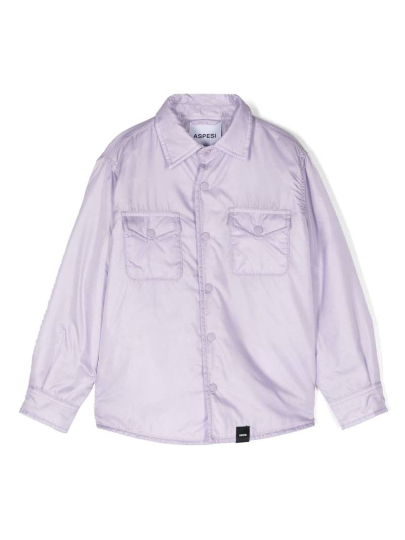 Aspesi Kids padded shirt jacket - Purple von Aspesi Kids