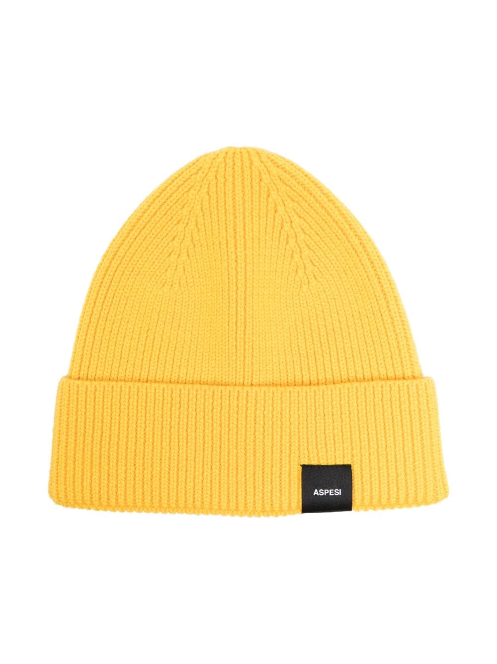 Aspesi Kids ribbed-knit wool beanie - Yellow von Aspesi Kids