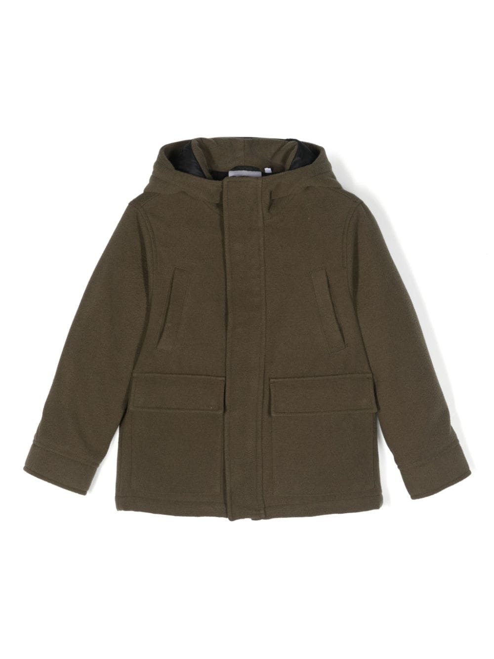 Aspesi Kids single-breasted hooded duffle coat - Green von Aspesi Kids