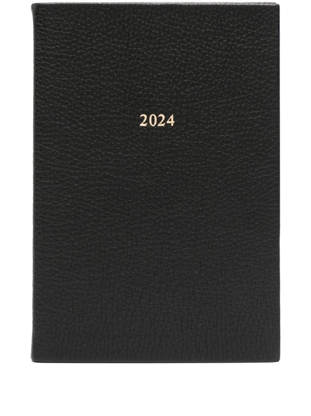 Aspinal Of London 2024 A5-sized pebbled diary - Black von Aspinal Of London