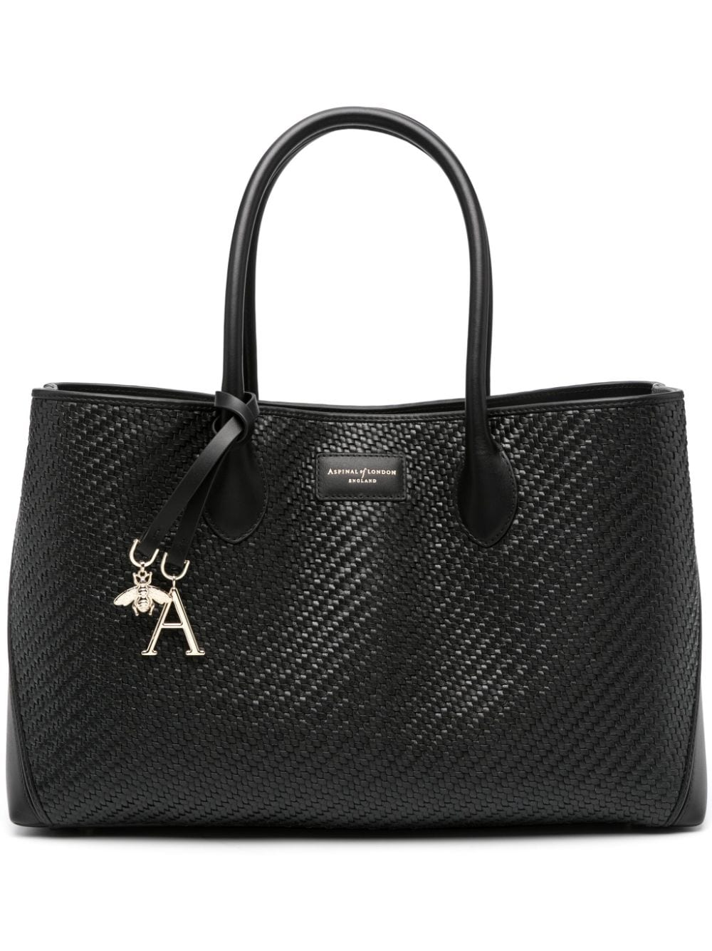 Aspinal Of London London weave leather tote bag - Black von Aspinal Of London