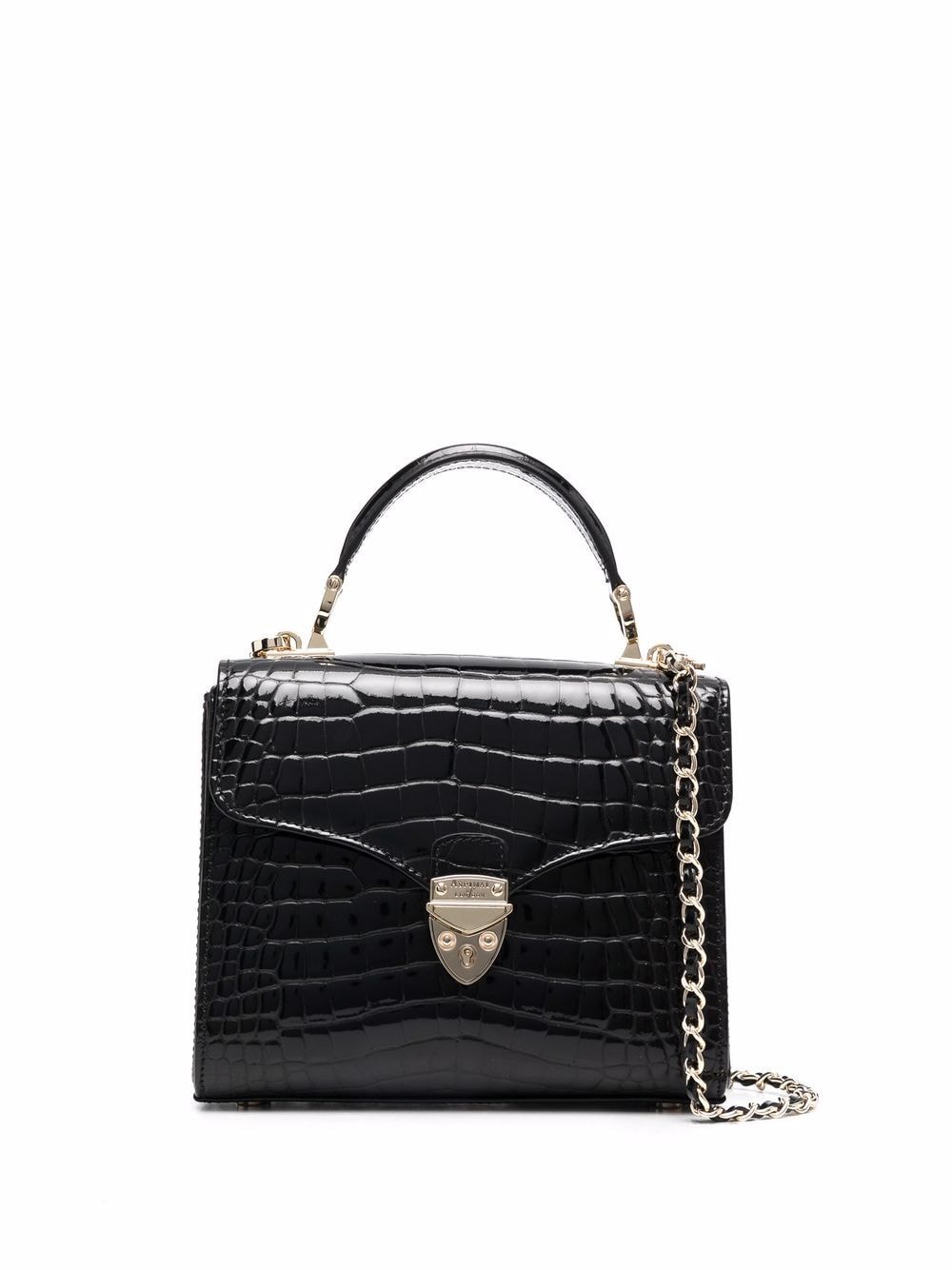 Aspinal Of London Mayfair crocodile-effect tote - Black von Aspinal Of London