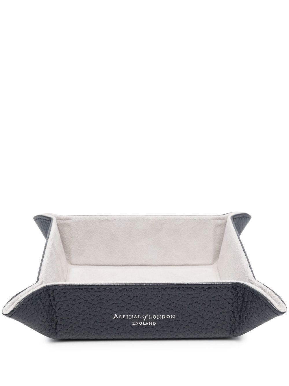 Aspinal Of London Tidy leather tray - Blue von Aspinal Of London