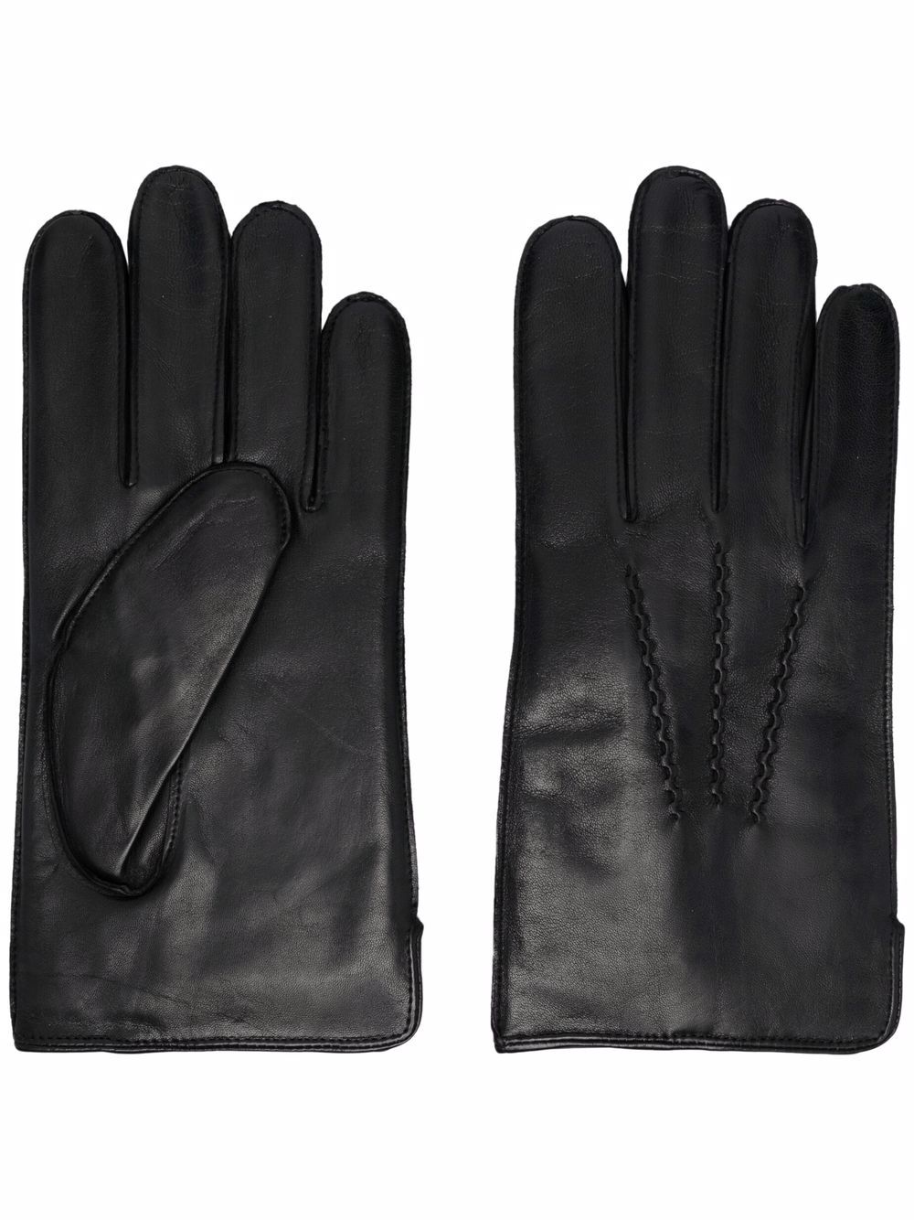 Aspinal Of London cashmere-blend lined leather gloves - Black von Aspinal Of London