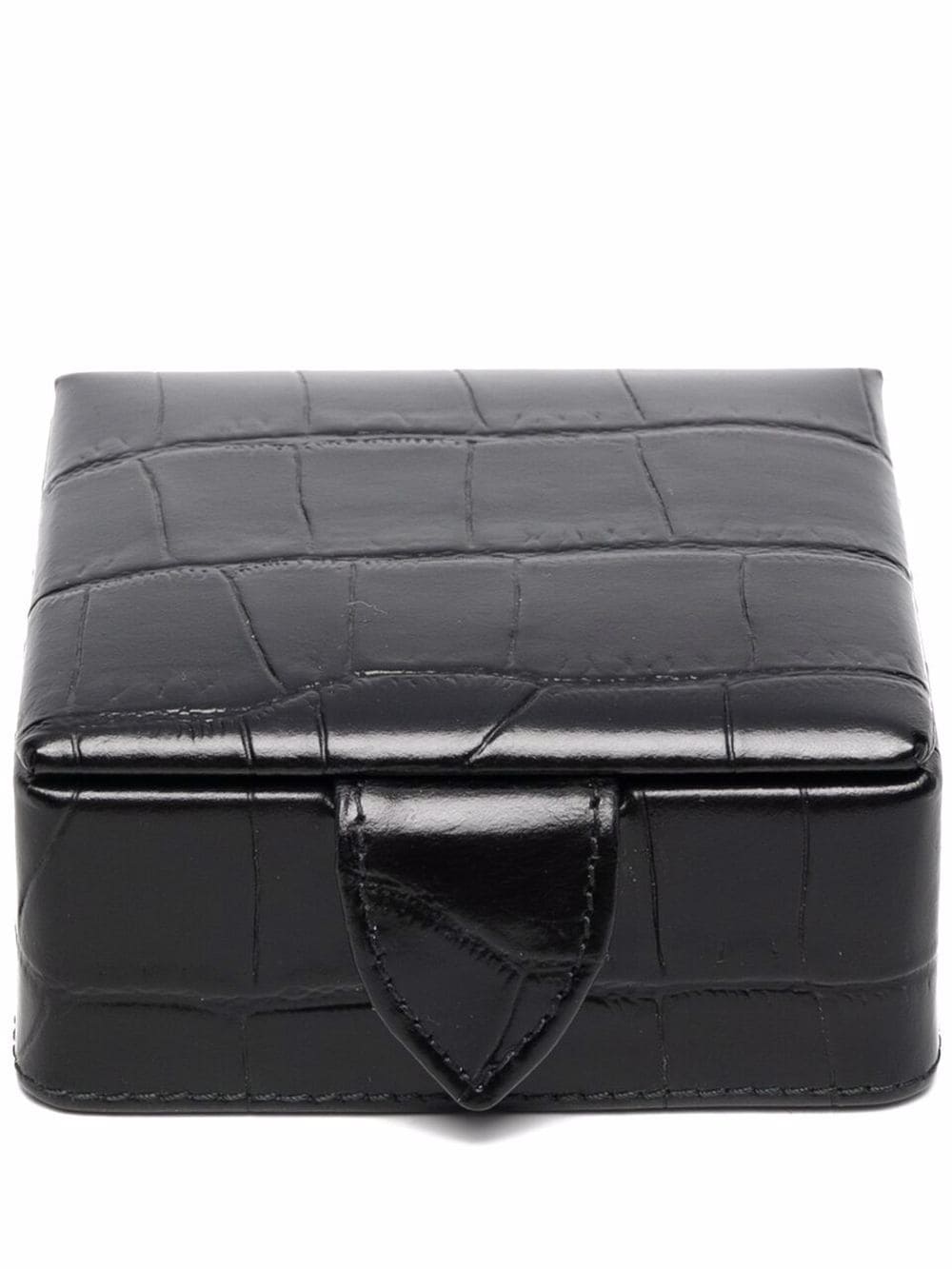Aspinal Of London crocodile-effect leather box - Black von Aspinal Of London