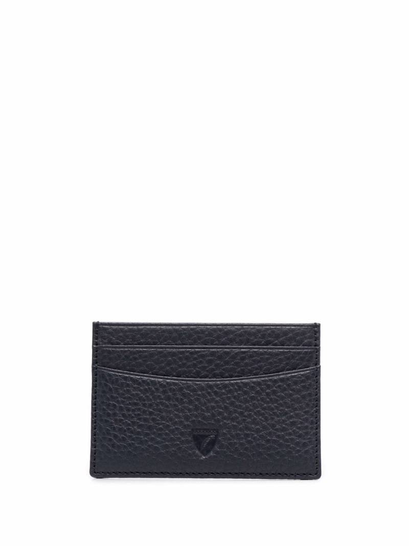 Aspinal Of London grain leather card holder - Blue von Aspinal Of London
