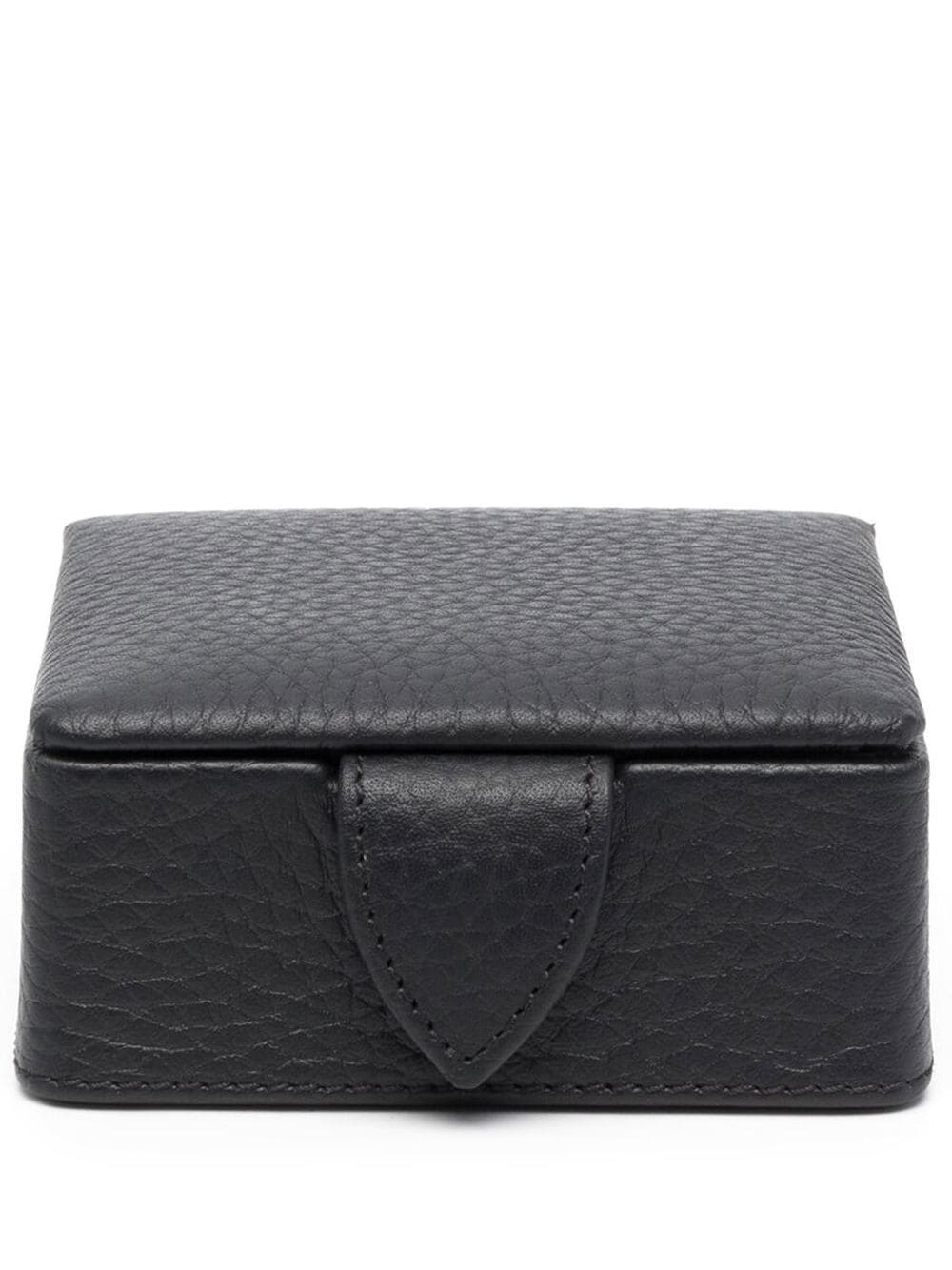 Aspinal Of London leather stud box - Black von Aspinal Of London