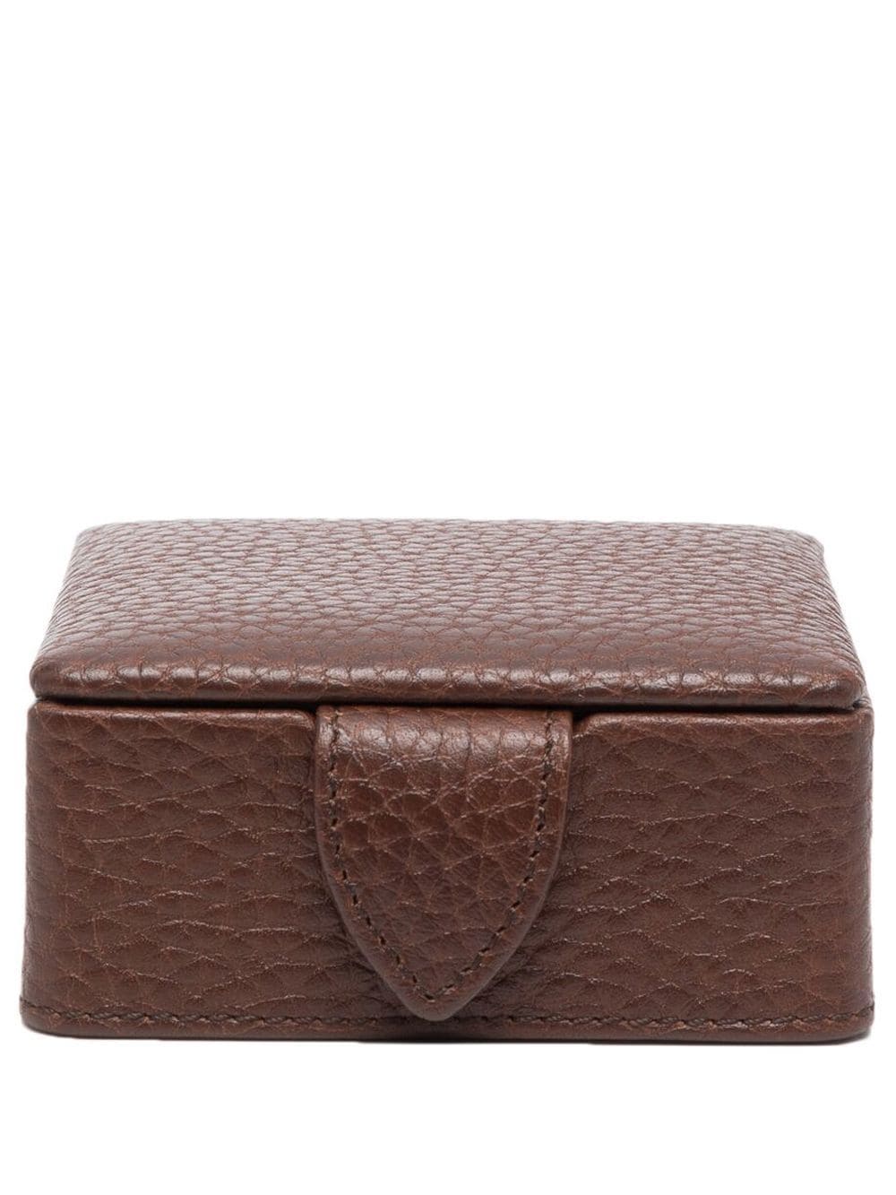 Aspinal Of London leather stud box - Brown von Aspinal Of London