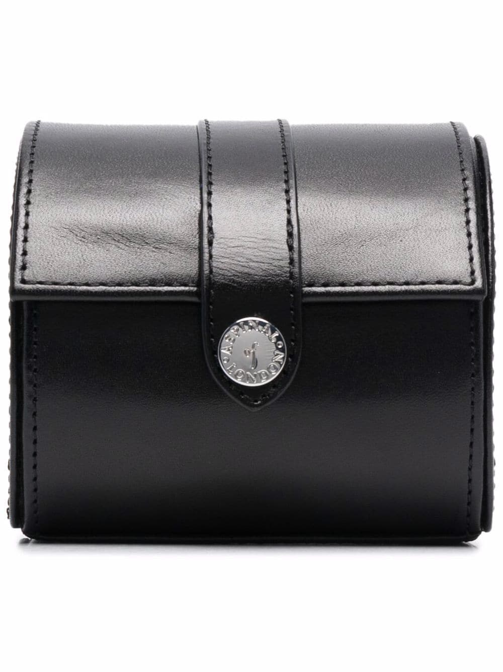 Aspinal Of London leather watch roll - Black von Aspinal Of London