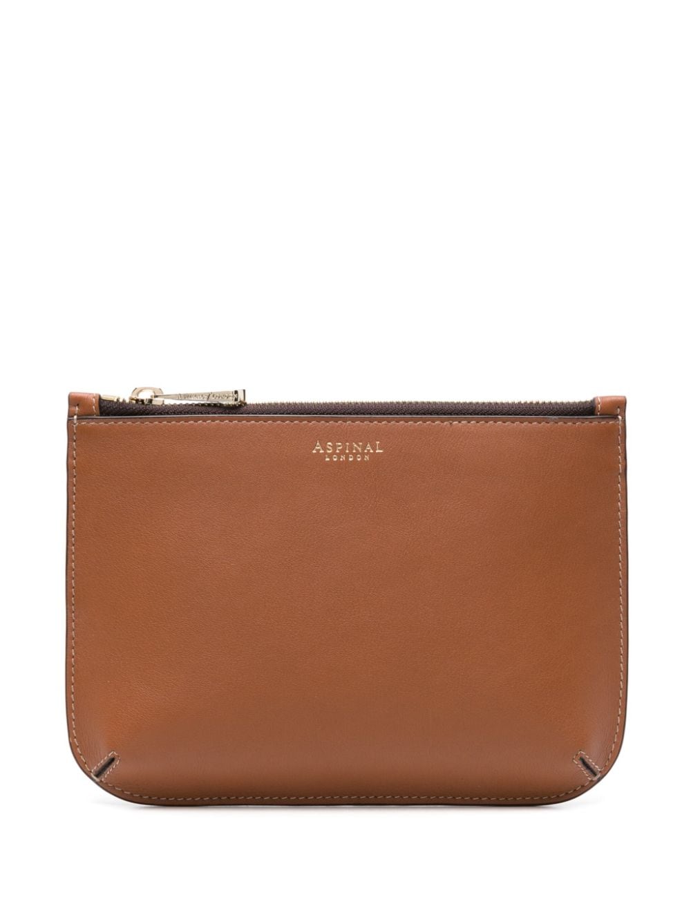 Aspinal Of London medium Ella leather pouch - Brown von Aspinal Of London