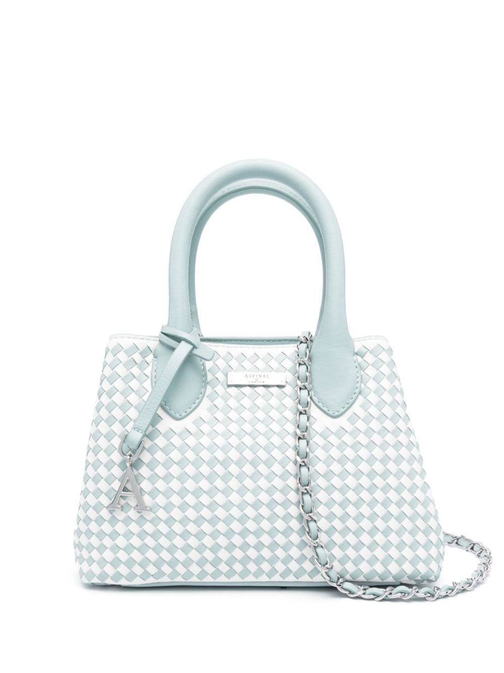 Aspinal Of London mini Paris leather tote bag - Blue von Aspinal Of London